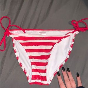 Red and white striped swim bottoms